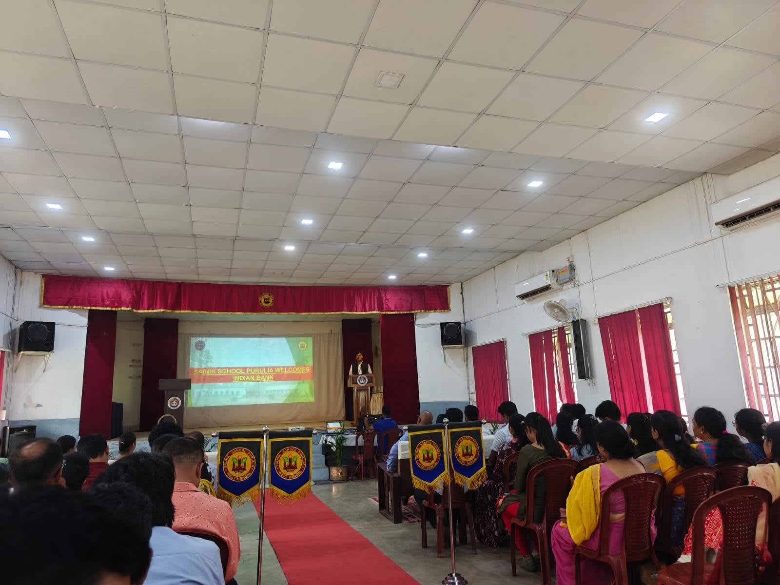 School community gathered in the Sainik School Purulia auditorium